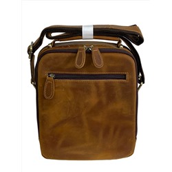 Сумка мужская из натуральной кожи, цвет рыжий