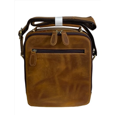 Сумка мужская из натуральной кожи, цвет рыжий