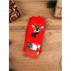 Носки р. 35-40 Новый год короткие / L815 /уп 10/400/1200/ ОДНА ПАРА/ МАРКА