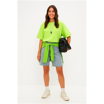 Футболка женская оверсайз Арт. 001 (Салатовый)