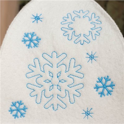 Шапка для бани и сауны «Снегурочка», фетр, белая, «Добропаровъ»