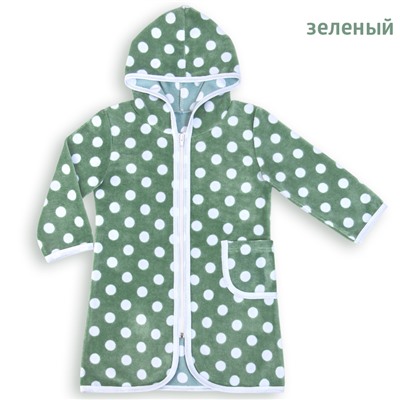 Халат велюровый с капюшоном