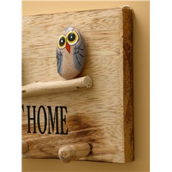 Вешалка HOME SWEET HOME, 30×6×15 см, дерево албезия