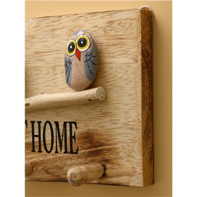 Вешалка HOME SWEET HOME, 30×6×15 см, дерево албезия