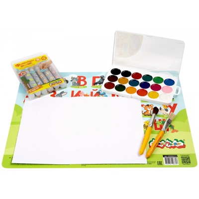 Настольное покрытие для труда 43х32 см "АЛФАВИТ" пластик НПКМА3-А Каляка-Маляка