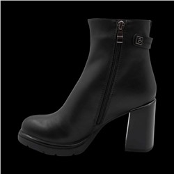 Ботинки из натуральной кожи на меху РМ-104-1 черные