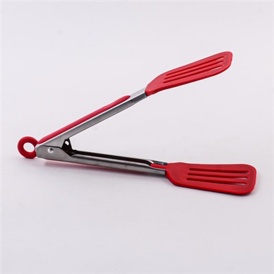 30497 Щипцы кухонные нерж/ст/силикон красные