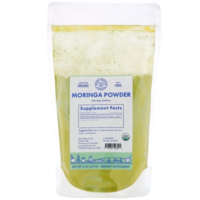 Pure Indian Foods, Органический порошок из моринги, 227 г (8 унций)