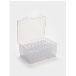 Органайзер для украшений QF, антиокислительный на 14 ячеек, 16.5×12×6 см, прозрачный
