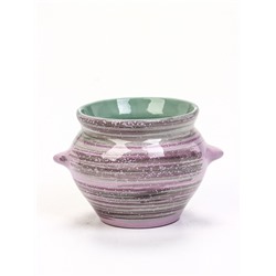 УЦЕНКА Горшок керамический для запекания №5 с ручками, 0.5 л / 10×10.5 см, без крышки, МИКС