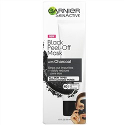 Garnier, SkinActive, Black Peel-Off Beauty Mask with Charcoal, 1.7 fl oz (50 ml)