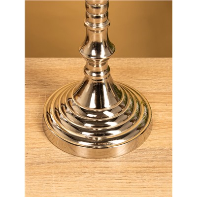 Подсвечник «Кубок», 13×13×43 см, алюминий, серебристый