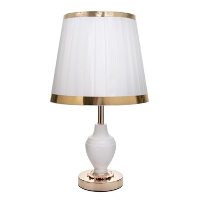 Настольная лампа Энтри 1×60 Вт E27 бело-золотой 25×25×42 см RISALUX