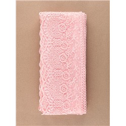Кружево на сетке, 125 мм, 11±1 м, нежно-розовое