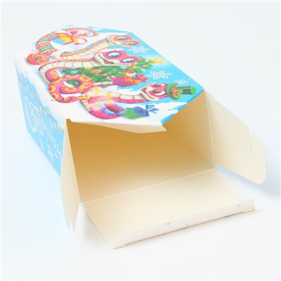 Подарочная коробка Новогодняя Конфета малая «Змейки» с игрой и анимацией 9×5.8×12.8 см