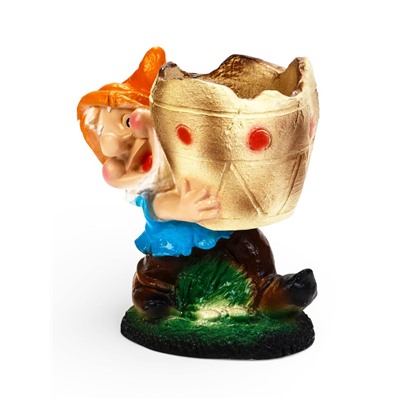 Садовая фигура из гипса «Гном с кашпо», 25×15×24 см, МИКС