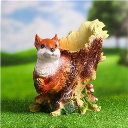 Декоративное кашпо из гипса «Белка в дупле», 26×23×13 см