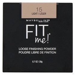Maybelline, Fit Me, рассыпчатая пудра, оттенок 15 «Светлый», 20 г