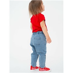 Брюки детские текстильные джинсовые для девочек