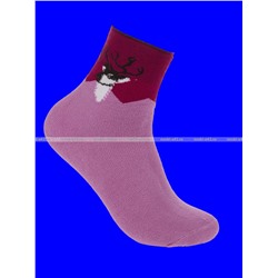 МИНИBS термоноски женские внутри махра Олени со слабой резинкой арт. 1680