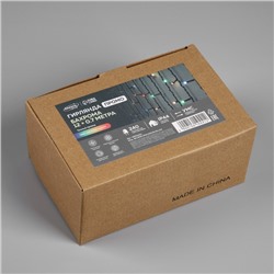 Гирлянда «Бахрома» 12 × 0.7 м, IP44, УМС, тёмная нить, 240 LED, свечение мульти, 220 В