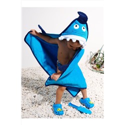 Полотенце детское текстильное с капюшоном для мальчиков PLAYTODAY, 851322