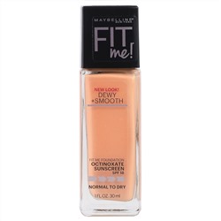 Maybelline, Fit Me, увлажняющая и выравнивающая тональная основа, оттенок 310 «Солнечный беж», 30 мл