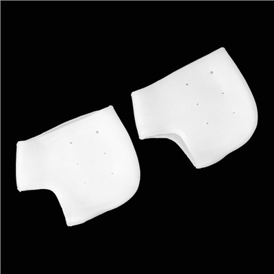 Напяточники для педикюра, силиконовые, с перфорацией, универсальный размер, 10×9 см, белые