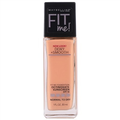 Maybelline, Fit Me, увлажняющая и выравнивающая тональная основа, оттенок 315 «Нежный медовый», 30 мл