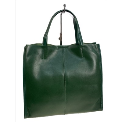 Женская сумка из натуральной кожи, цвет зеленый