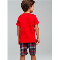 Комплект для мальчиков: фуфайка (футболка) трикотажная, шорты текстильные