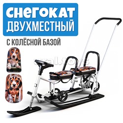 Игрушка Снегокат детский 507 "TWINS BABY Wheel" для двоих (Собачки)
