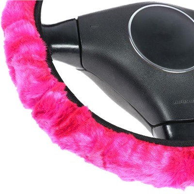 Оплетка на руль, чехол кпп, чехол ручника, мультиразмерный, розовый, набор 3 шт.