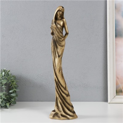 Фигурка полистоун «Девушка в тоге», под бронзу, 11×9×41 см