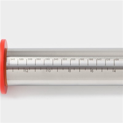 УЦЕНКА Скалка с ограничителями кондитерская, 43×5.5 см, рабочая 35 см