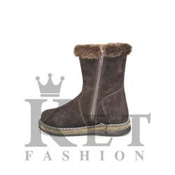 Сапожки подростковые,коричневые, войлочная подошва