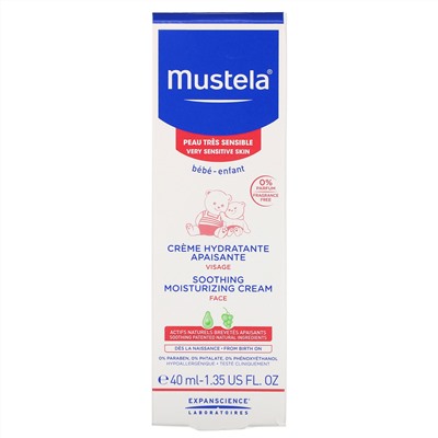 Mustela, Baby, Soothing Moisturizing Face Cream, 1.35 fl oz (40 ml)