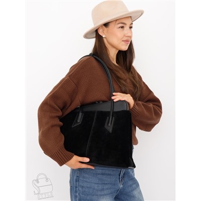 Сумка женская кожаная 6005L black Polina&Eiterou