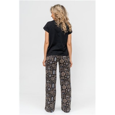 Костюм 36691 (Черно-бежевый)