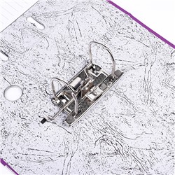 Папка с арочным механизмом "Attomex" A4 75 мм PVC разобранная, металлическая окантовка, запечатка форзаца, наварной карман с этикеткой, фиолетовая