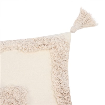 Наволочка декоративная с кисточками «Этель» Бохо, 45×45 см, 100% хлопок, молочная