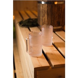 Пивная кружка, 380 мл, охлаждающая, пластик, прозрачная