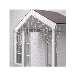 УЦЕНКА Гирлянда «Бахрома» 3×0.9 м, IP65, УМС, белая нить каучук, 144 LED, свечение белое, 220 В