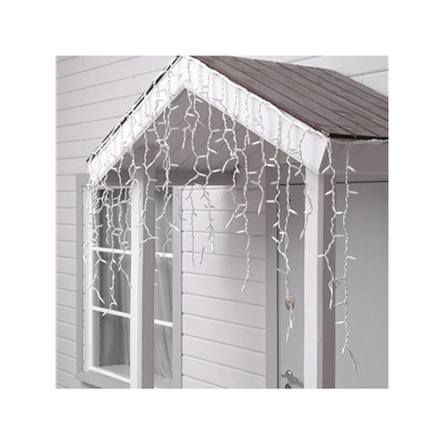 УЦЕНКА Гирлянда «Бахрома» 3×0.9 м, IP65, УМС, белая нить каучук, 144 LED, свечение белое, 220 В