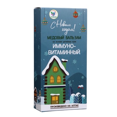 Новогодний безалкогольный алтайский медовый бальзам на травах Vitamuno «Иммуно-витаминный», 250 мл