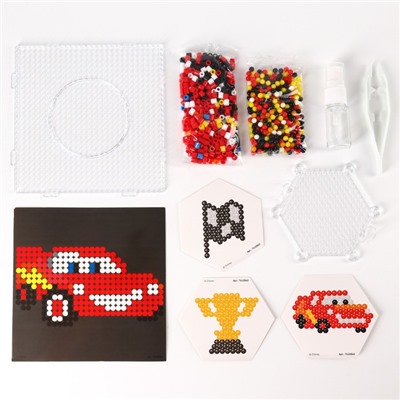 Мозаика 3 в 1 «Тачки», аквамозаика, термомозаика и мозаика из EVA, 4+