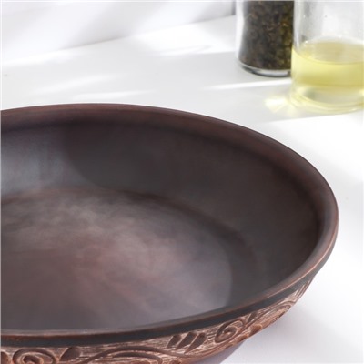 Форма для запекания «Ангоб», 670 мл, d=21 см, красная глина