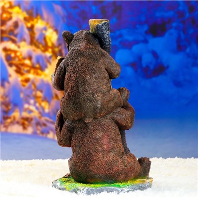 Садовая фигура из полистоуна «Медведь «Давай дружить!«», 55×34 см