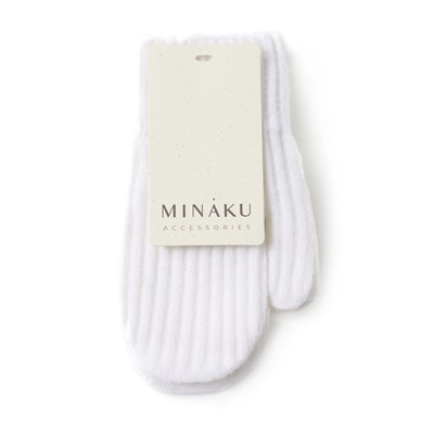 Варежки детские MINAKU, белые, 18 см