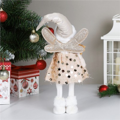 Новогоднее украшение Ангел 43 см / AW-17 /уп 60/золотое платье